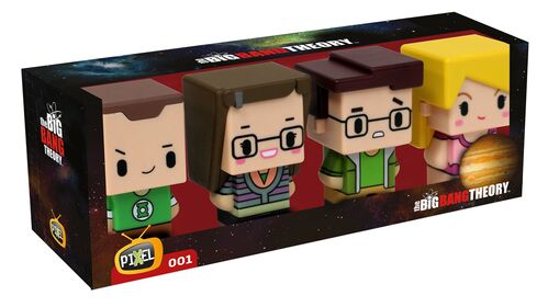 Set 4 Figuras The Big Bang Theory Pixelart - PVC - 7 cm