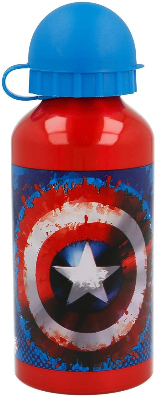 Botella Aluminio Pequea 400ml Captain America Icon