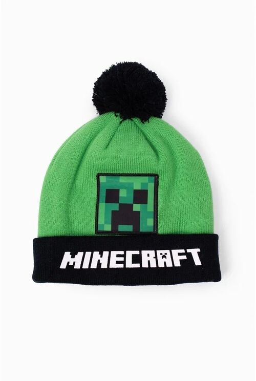 Gorro Minecraft - Creeper Face Pom Beanie - 54Cm