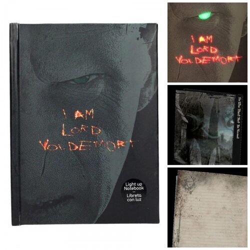 Libreta Harry Potter Lord Voldemort con luz