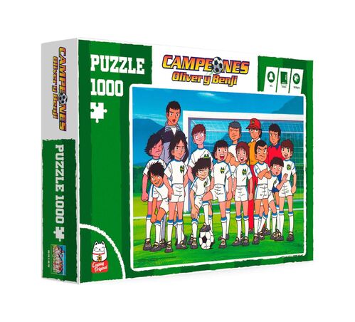 Puzzle Campeones Oliver y Benji Foto Equipo 1000p