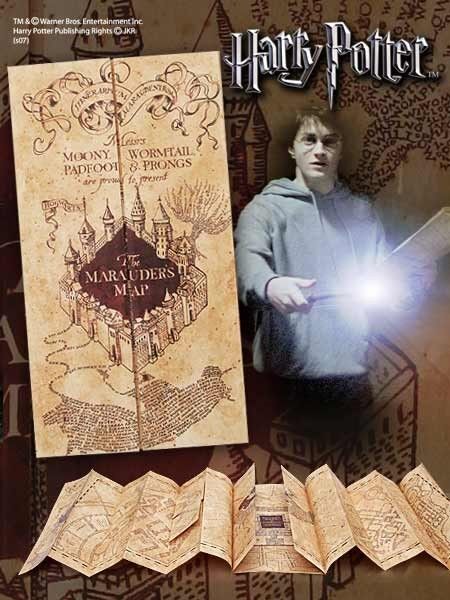 Rplica Harry Potter Mapa Marauders Papel Pergamino