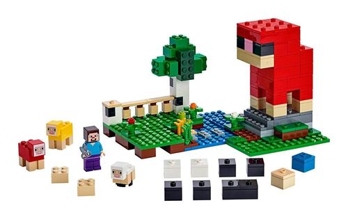 Kit de Construcción LEGO Minecraft - La Granja de Lana - 257 Piezas