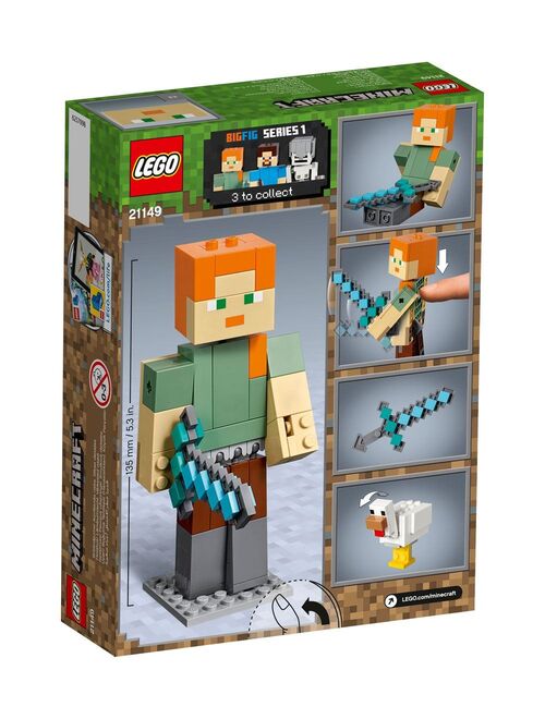 Kit de Construcción LEGO Minecraft - BigFig Series 1: Alex con Gallina - 160 Piezas