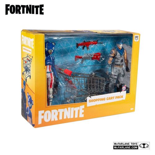 Figura Shopping Cart Pack War Paint & Fireworks Team Leader Fortnite  - PVC - 18 Cm