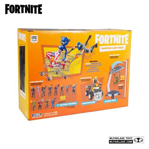 Figura Shopping Cart Pack War Paint & Fireworks Team Leader Fortnite  - PVC - 18 Cm