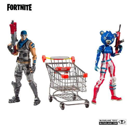 Figura Shopping Cart Pack War Paint & Fireworks Team Leader Fortnite  - PVC - 18 Cm