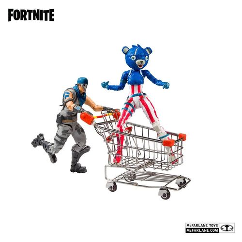 Figura Shopping Cart Pack War Paint & Fireworks Team Leader Fortnite  - PVC - 18 Cm