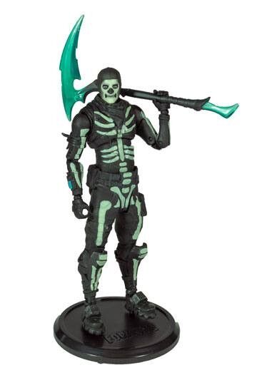 Figura Green Glow Skull Trooper (GlowInTheDark) Walgreens Exclusive Fortnite  - PVC - 18 Cm