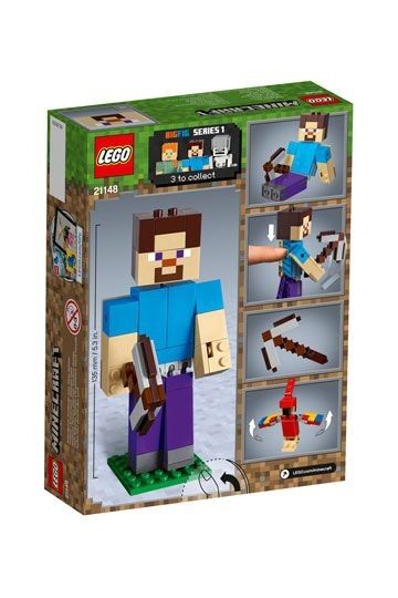 Kit de Construcción LEGO Minecraft - BigFig Series 1: Steve con Loro - 159 Piezas