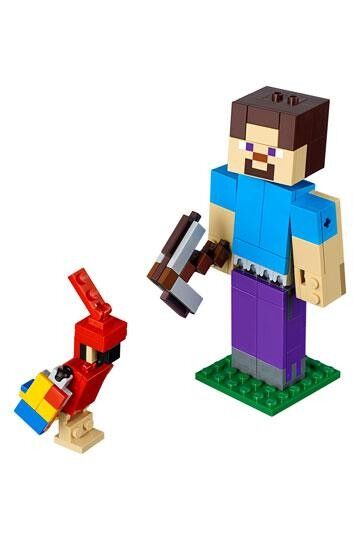 Kit de Construcción LEGO Minecraft - BigFig Series 1: Steve con Loro - 159 Piezas