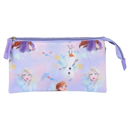 Estuche Portatodo Plano 3 Compartimentos Frozen 2