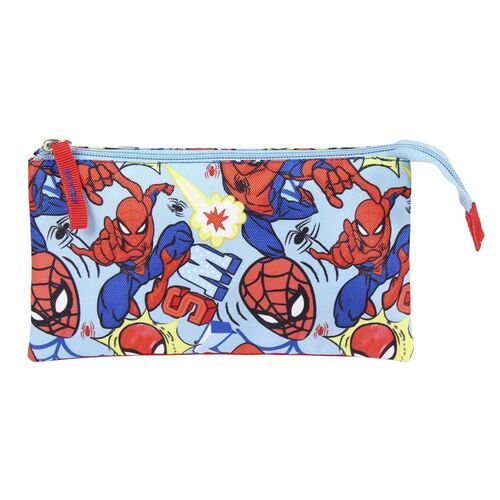 Estuche Portatodo Plano 3 Compartimentos Spiderman