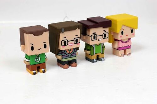 Set 4 Figuras The Big Bang Theory Pixelart - PVC - 7 cm