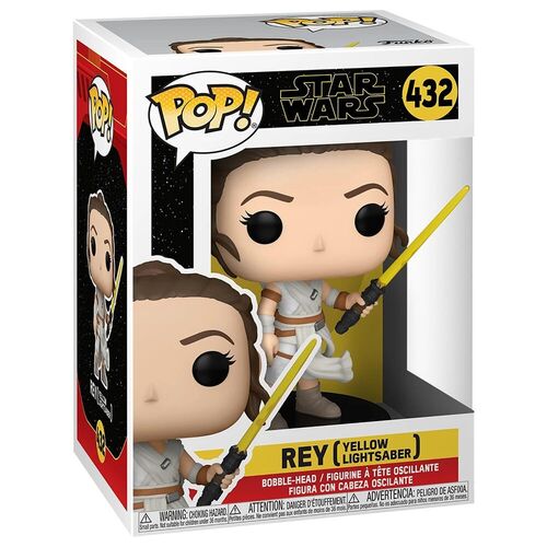 Funko POP! Rey con Sable Láser Amarillo 432 - Star Wars