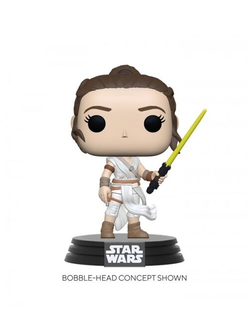 Funko POP! Rey con Sable Láser Amarillo 432 - Star Wars