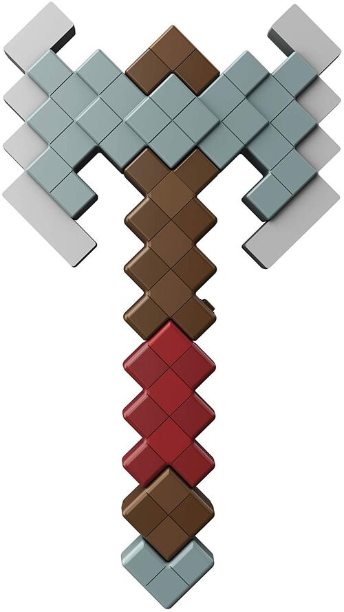 Hacha Diamond Axe Deluxe Minecraft Dungeons Minecraft - 55 cm - Luz y Sonido