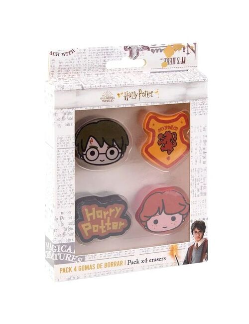 Goma De Borrar Pack X4 Harry Potter