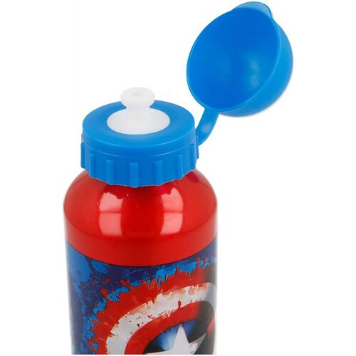 Botella Aluminio Pequea 400ml Captain America Icon