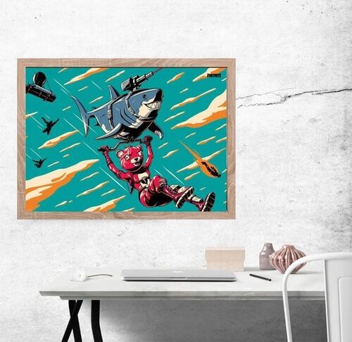 Poster Fortnite Laser Shark