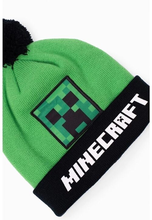 Gorro Minecraft - Creeper Face Pom Beanie - 52Cm