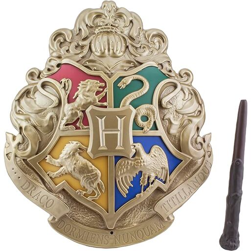 Lampara Harry Potter Escudo Hogwarts Y Varita