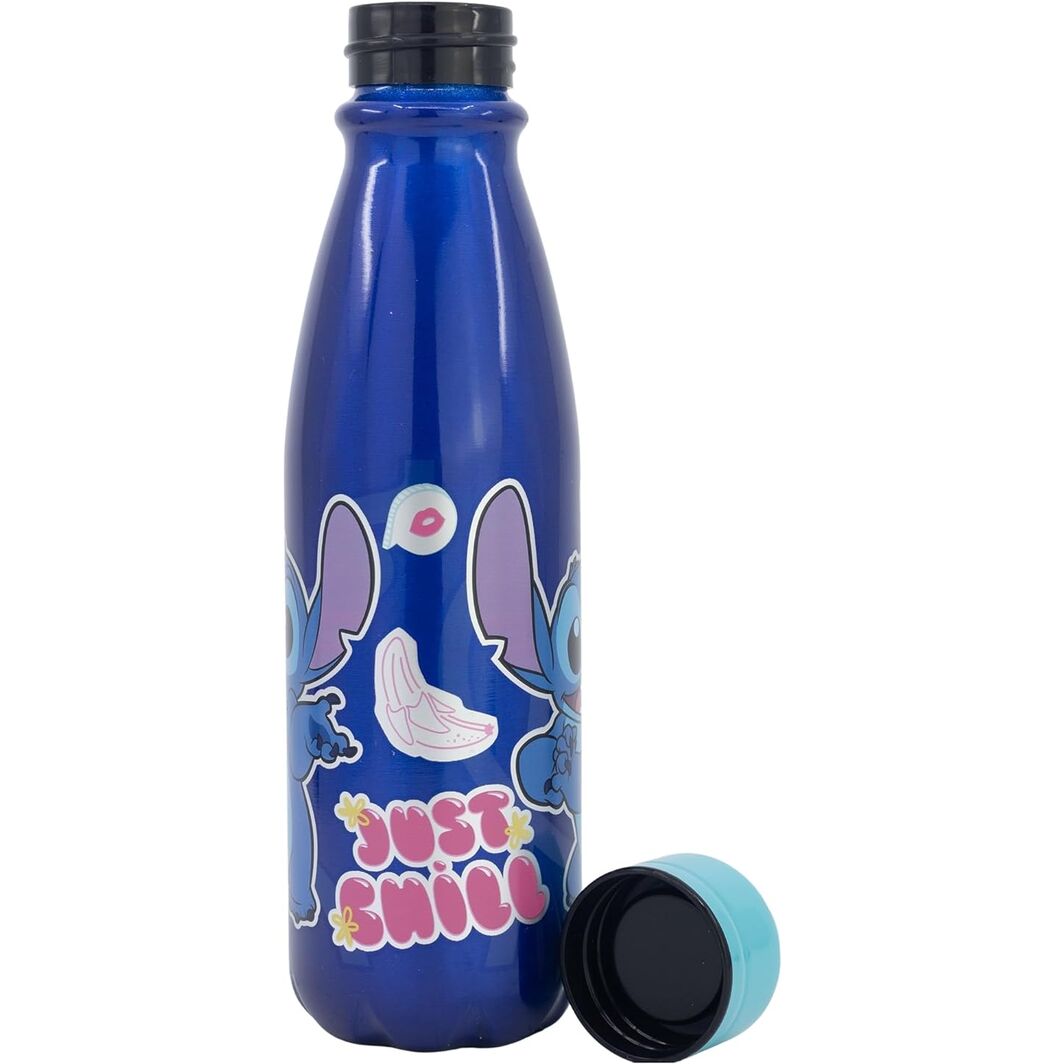 Botella Aluminio Infantil 600 Ml Stitch Palms