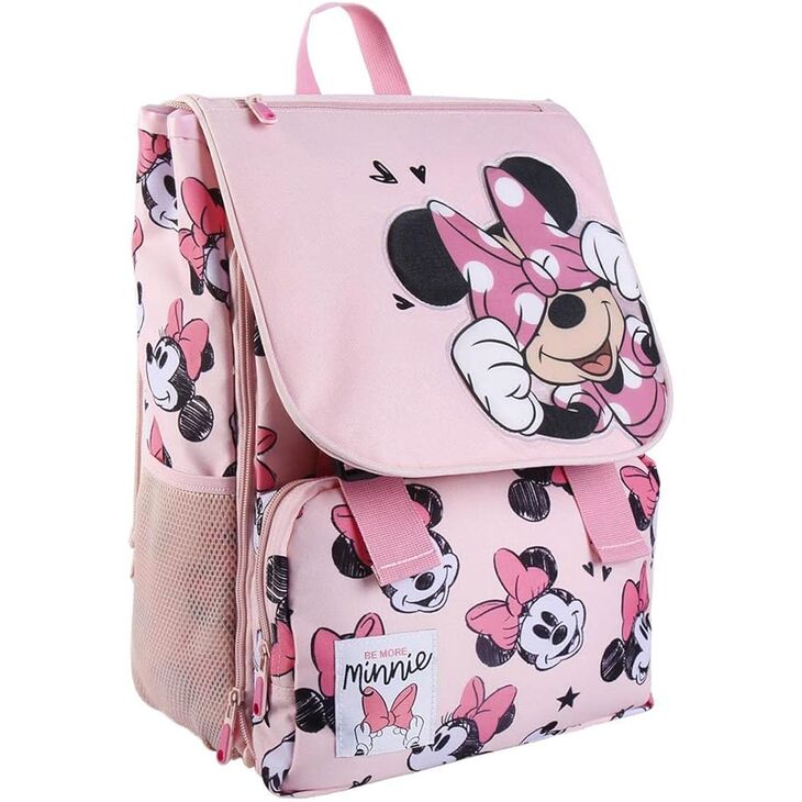 Mochila Escolar Grande Extensible Minnie