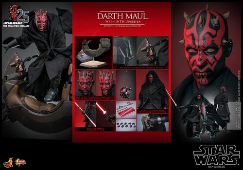 Figura Star Wars Darth Maul with Sith Speeder Hot Toys 29cm