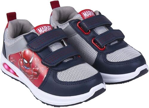 Deportiva Suela Pvc Con Luces Spiderman