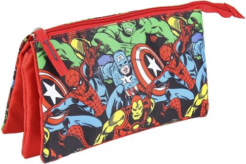 Estuche Portatodo Plano 3 Compartimentos Avengers