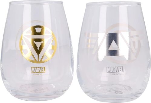 Set 2 Vasos de Cristal 510ML Marvel Avengers