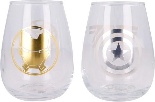 Set 2 Vasos de Cristal 510ML Marvel Avengers