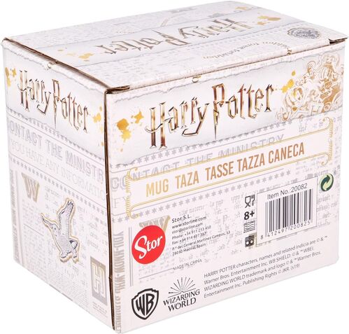 Taza Logo Casas Hogwarts Harry Potter Blanca Porcelana 325 Ml