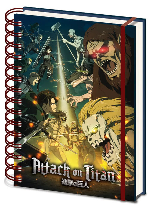 Cuaderno Attack On Titan espiral A5 21 x 15