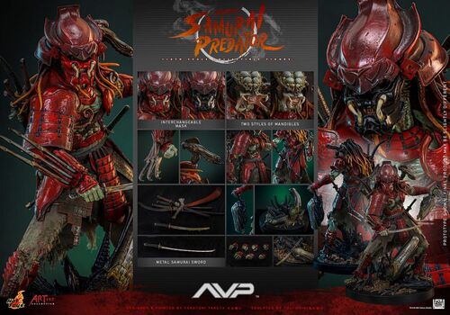 Alien vs. Predator Figura Artist Collection 1/6 Akaoni Samurai Predator 35 cm