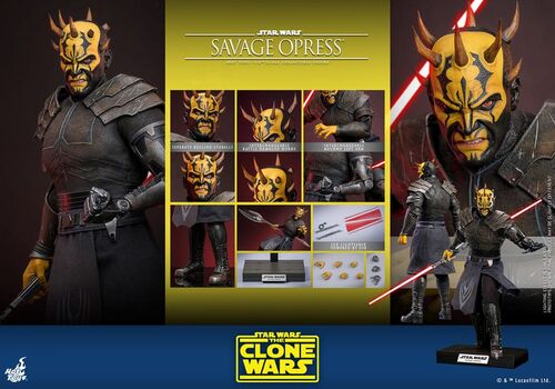 Figura Star Wars Clone Wars Savage Opress Hot Toys 34cm