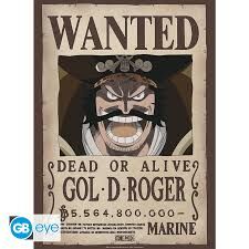 Póster Set One Piece Wanted Roger y Whitebear 52x38cm