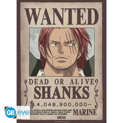 Póster Set One Piece Wanted Shanks y Blackbeard 52x38cm